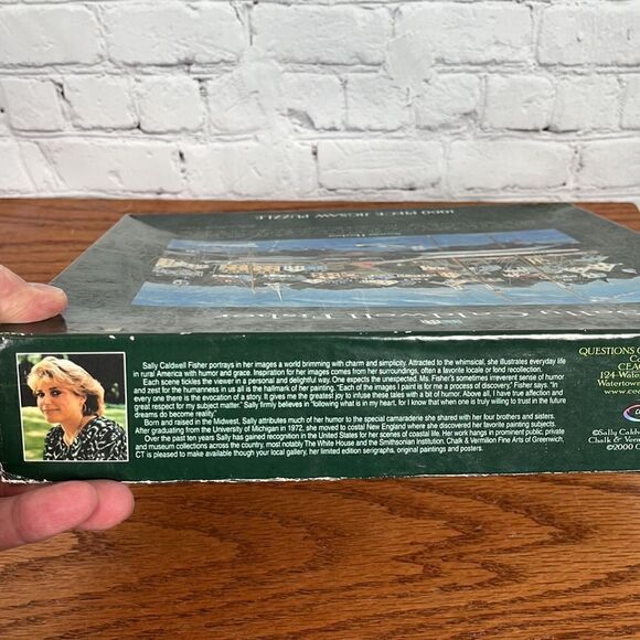 Sally Caldwell Fisher 1000 piece jigsaw puzzle - Swans Harbor” folk art - Picture 4 of 5